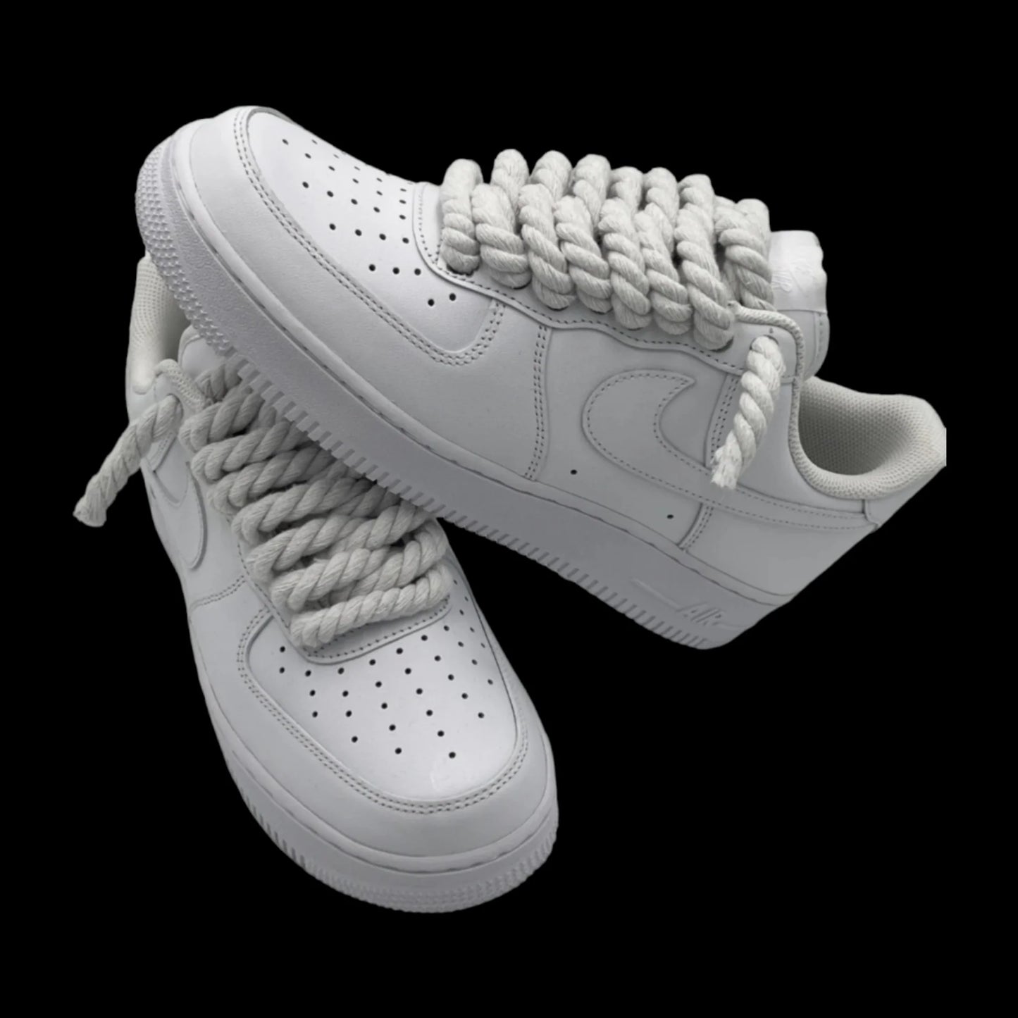 Nike Air Force 1 Low Triple White -WHITE ROPE LACE-