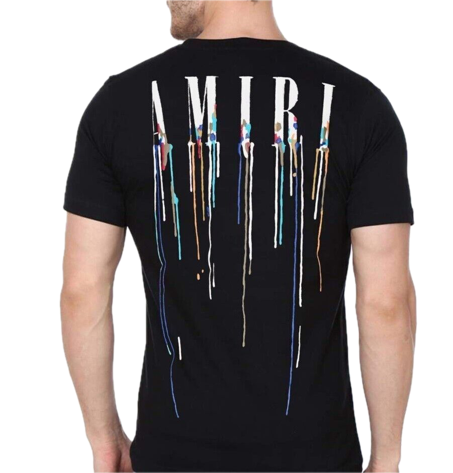 AMIRI Paint Drip Logo Tee Black