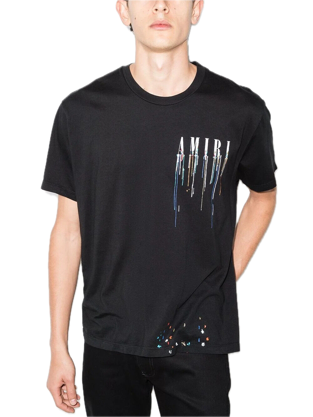 AMIRI Paint Drip Logo Tee Black