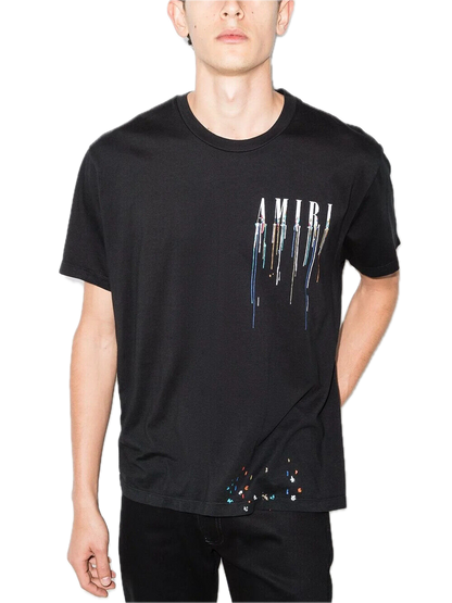 AMIRI Paint Drip Logo Tee Black