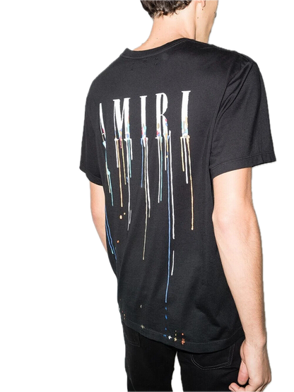 AMIRI Paint Drip Logo Tee Black