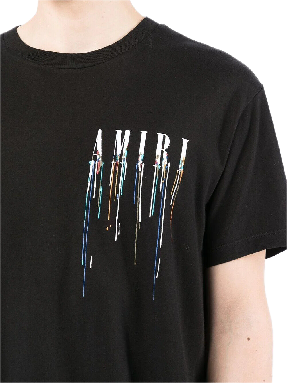 AMIRI Paint Drip Logo Tee Black