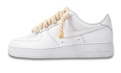 Nike Air Force 1 Low Triple White -BEJ ROPE LACE-